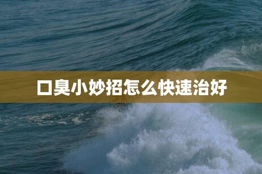 口臭小妙招怎么快速治好