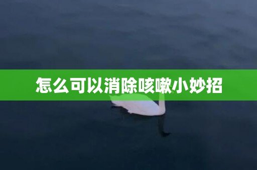 怎么可以消除咳嗽小妙招