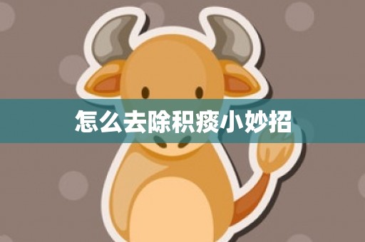 怎么去除积痰小妙招