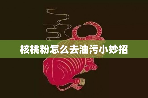 核桃粉怎么去油污小妙招