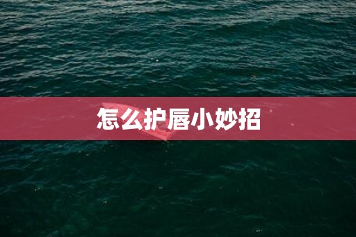怎么护唇小妙招