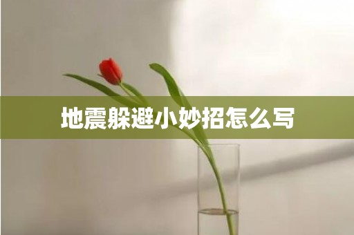 地震躲避小妙招怎么写