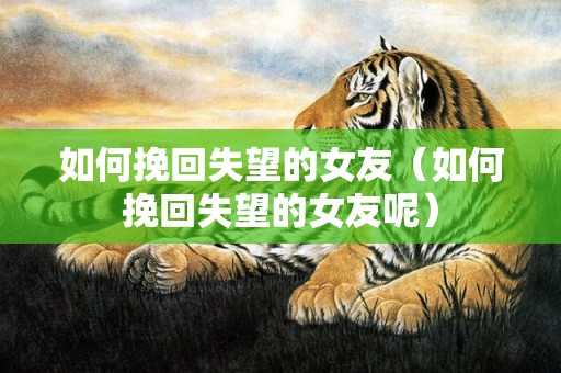 如何挽回失望的女友（如何挽回失望的女友呢）