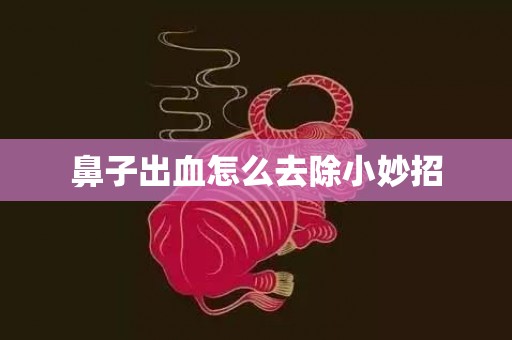 鼻子出血怎么去除小妙招