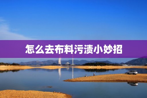 怎么去布料污渍小妙招