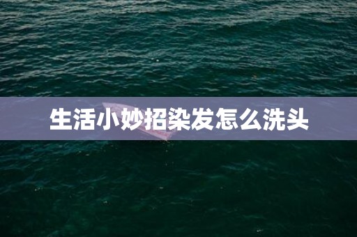 生活小妙招染发怎么洗头