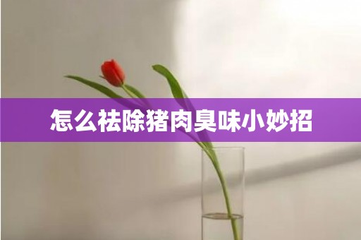 怎么祛除猪肉臭味小妙招