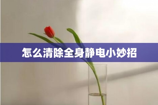 怎么清除全身静电小妙招
