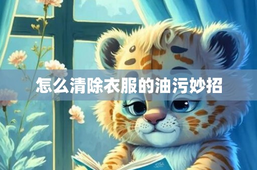 怎么清除衣服的油污妙招