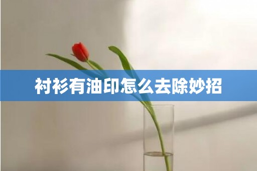 衬衫有油印怎么去除妙招