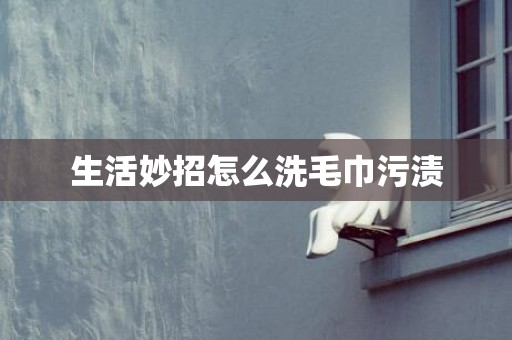 生活妙招怎么洗毛巾污渍