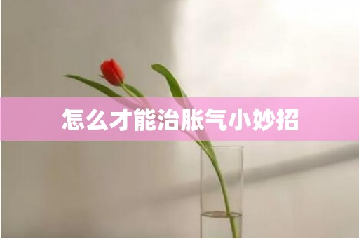 怎么才能治胀气小妙招