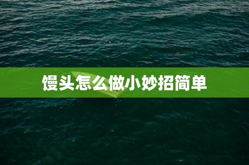 馒头怎么做小妙招简单
