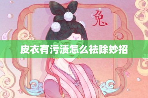 皮衣有污渍怎么祛除妙招