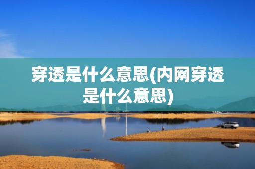 穿透是什么意思(内网穿透是什么意思)