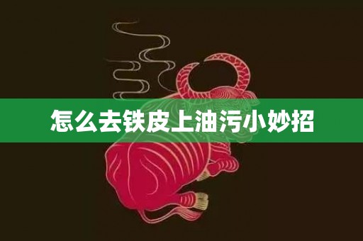 怎么去铁皮上油污小妙招