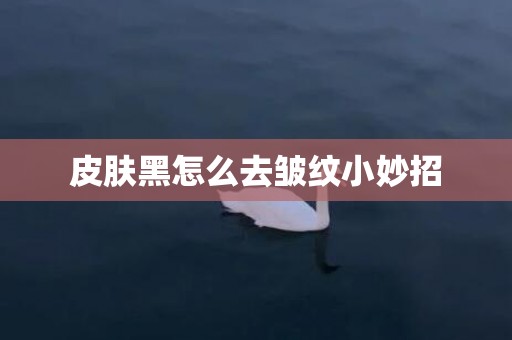 皮肤黑怎么去皱纹小妙招