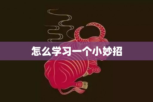 怎么学习一个小妙招