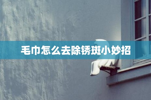 毛巾怎么去除锈斑小妙招