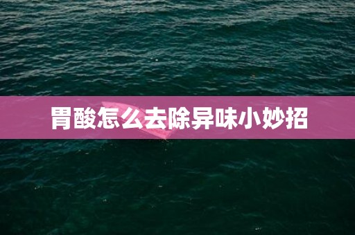 胃酸怎么去除异味小妙招