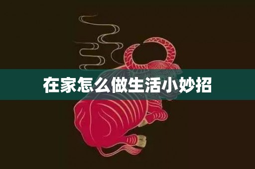 在家怎么做生活小妙招
