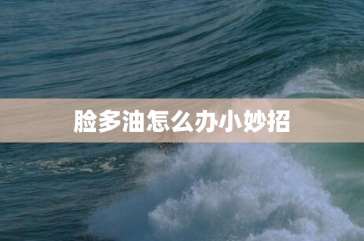 脸多油怎么办小妙招