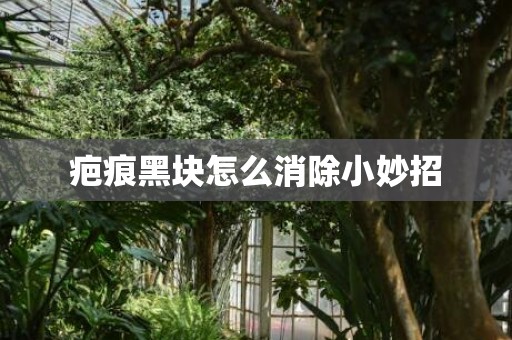 疤痕黑块怎么消除小妙招