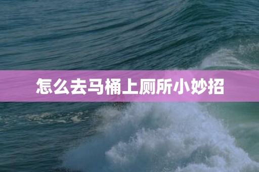 怎么去马桶上厕所小妙招