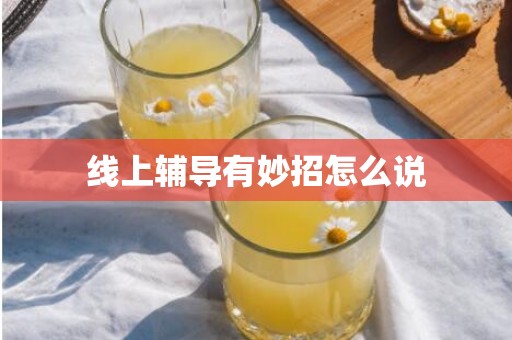 线上辅导有妙招怎么说