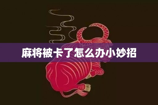 麻将被卡了怎么办小妙招