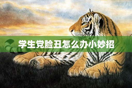 学生党脸丑怎么办小妙招