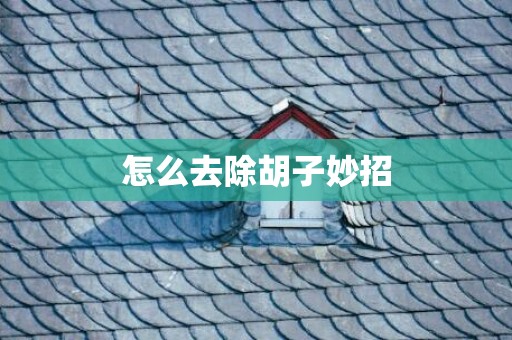 怎么去除胡子妙招