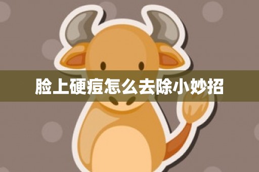 脸上硬痘怎么去除小妙招