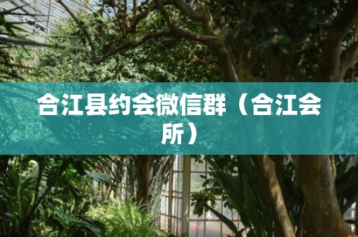 合江县约会微信群（合江会所）