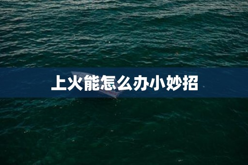 上火能怎么办小妙招