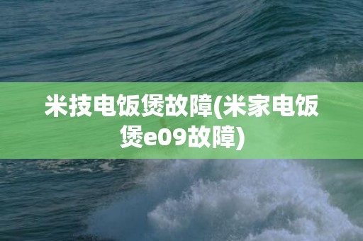 米技电饭煲故障(米家电饭煲e09故障)