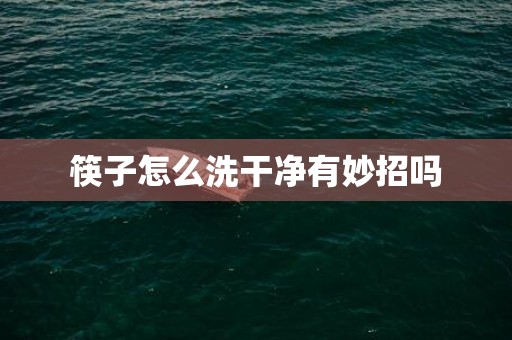 筷子怎么洗干净有妙招吗