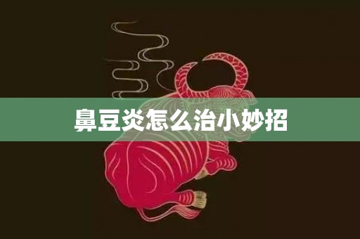 鼻豆炎怎么治小妙招