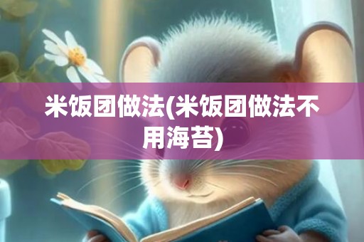 米饭团做法(米饭团做法不用海苔)