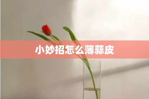 小妙招怎么薄蒜皮