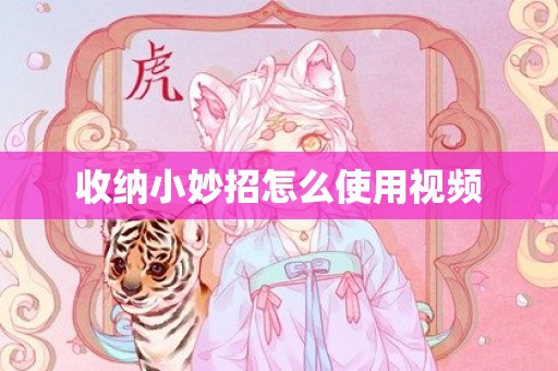 收纳小妙招怎么使用视频