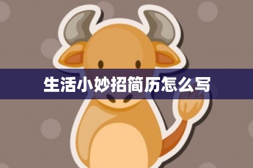 生活小妙招简历怎么写