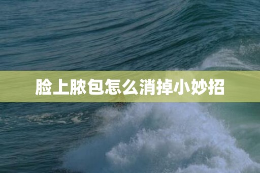 脸上脓包怎么消掉小妙招