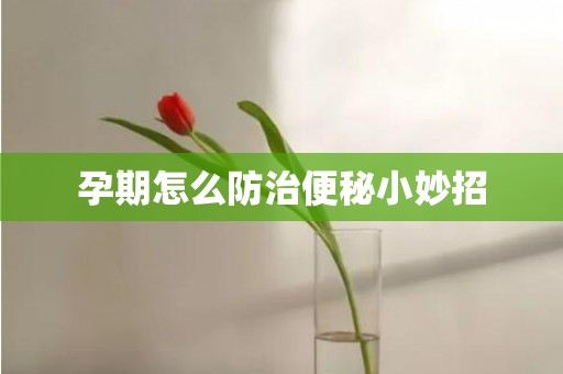孕期怎么防治便秘小妙招