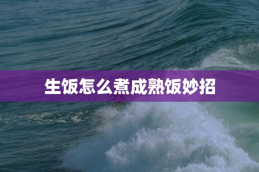 生饭怎么煮成熟饭妙招