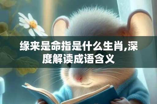 缘来是命指是什么生肖,深度解读成语含义