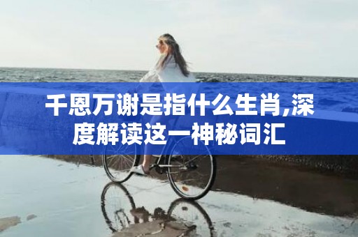 千恩万谢是指什么生肖,深度解读这一神秘词汇