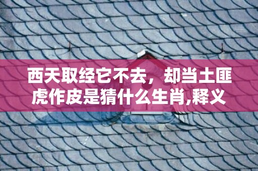 西天取经它不去，却当土匪虎作皮是猜什么生肖,释义揭晓最准答案