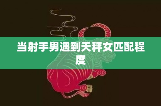 当射手男遇到天秤女匹配程度