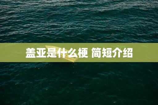 盖亚是什么梗 简短介绍